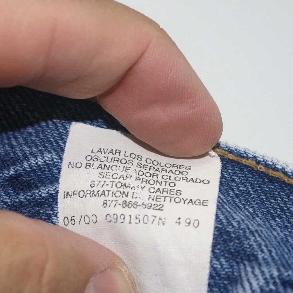 Vintage Y2K Tommy Hilfiger Jeans Mens 40x30 Blue Denim Straight Leg 0991507N